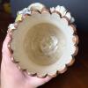 Ornate Barbotine Ceramic Vase with Bird, Nest & Floral Relief - 8