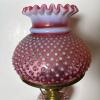 Fenton Cranberry Opelescent Hobnail Glass Lamp - 2