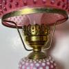 Fenton Cranberry Opelescent Hobnail Glass Lamp - 3