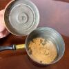 Copper Tone Saucepan & Metal Tongs - 2