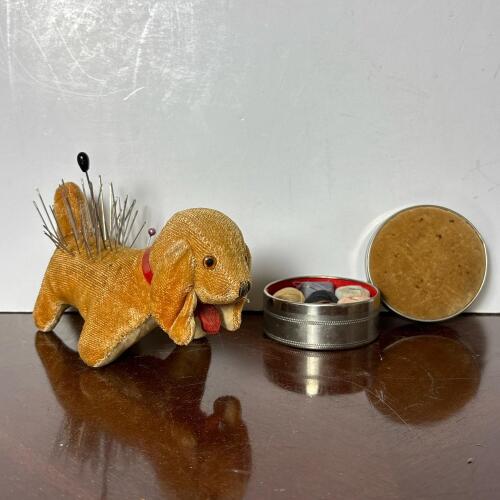 Vintage Dog Tape Measure & Pin Cushion