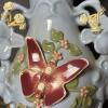 Capodimonte Style Table Lamp with Raised Butterfly Motif - 2