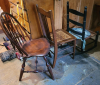 Antique Side Chairs and Ladder Back Rocker - 2