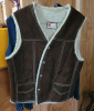 Joe's Genuine Leather Shearling Vest and Blue Suede Fringed Vest - 4