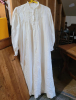 Victorian-Style White Cotton Nightgown With Lace Trim