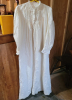 Victorian-Style White Cotton Nightgown With Lace Trim - 2