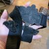 Black Skirt With Victorian-Style Lace Shawls and Beaded Belt - 3