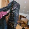 Black Skirt With Victorian-Style Lace Shawls and Beaded Belt - 4