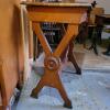 Antique Sewing Table and Upholstered Footstool, Victorian-Style - 3