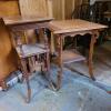 Victorian-Style Side Tables with Lower Shelves