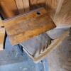 Vintage School Desk Set and Bench - 3