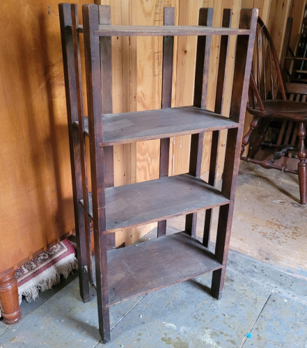 Mission-Style Wooden Bookshelf