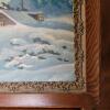 Framed Winter Landscape Painting in Rustic-Style Frame 25" x 21" - 2