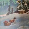 Framed Winter Landscape Painting in Rustic-Style Frame 25" x 21" - 3