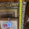 Victorian-Style Ornate Gilt Picture Frame and God Bless Our Home Needlework - 8