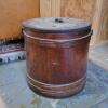 Wooden Butter Churn Crock with Eagle Motif and Handle - 2