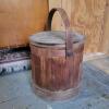 Wooden Firkin Bucket with Swing Handle and Lid - 2