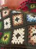 Handmade Multicolor Granny Square Crochet Afghan Blanket - 2