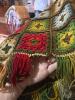 Handmade Multicolor Granny Square Crochet Afghan Blanket - 4