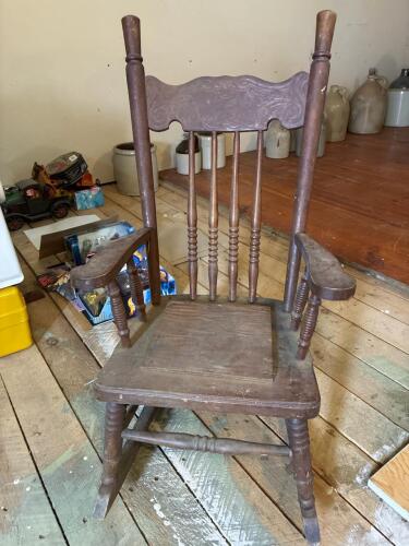 Antique Child's Rocking Chair in Victorian-Style
