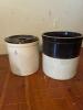 Stoneware Crocks -Two Large