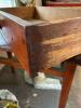 Primitive Drop Leaf Wooden Table with Drawer - 2