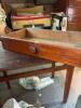 Primitive Drop Leaf Wooden Table with Drawer - 3