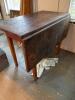 Primitive Drop Leaf Wooden Table with Drawer - 4