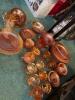 Iridescent Marigold-Style Carnival Glass Dinnerware Set