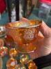 Iridescent Marigold-Style Carnival Glass Dinnerware Set - 6