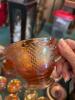Iridescent Marigold-Style Carnival Glass Dinnerware Set - 9