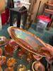 Iridescent Marigold-Style Carnival Glass Dinnerware Set - 10