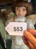 Ashley Belle Martha Angel Porcelain Doll in Display Case - 12