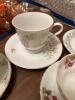Collection of Floral Porcelain Teacups and Saucers - 6