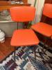 Vintage MCM Style Orange Vinyl Dining Chairs - 5