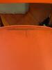 Vintage MCM Style Orange Vinyl Dining Chairs - 6