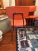 Vintage MCM Style Orange Vinyl Dining Chairs - 7