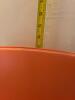 Vintage MCM Style Orange Vinyl Dining Chairs - 11