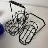 Cobalt Blue Glass Shakers and Jars with Metal Caddies - 3