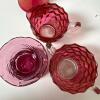 Cranberry Glass Bell, Sugar Bowl, Creamer, and Vase - 2