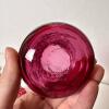 Cranberry Glass Bell, Sugar Bowl, Creamer, and Vase - 4
