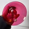Cranberry Glass Bell, Sugar Bowl, Creamer, and Vase - 9