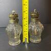 Pair of Miniature Glass Oil Lamps - 6