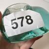 Green Glass Sleeping Cat Tealight Holder - 8