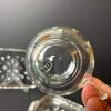 Four Clear Glass Snack Trays with Matching Cups - 4
