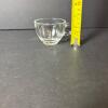 Four Clear Glass Snack Trays with Matching Cups - 10