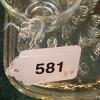 Four Clear Glass Snack Trays with Matching Cups - 11