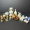 Miniature Japanese Porcelain and Ceramic Figurines Assortment