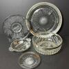 Glass Serving Pieces with Crystal Bowl