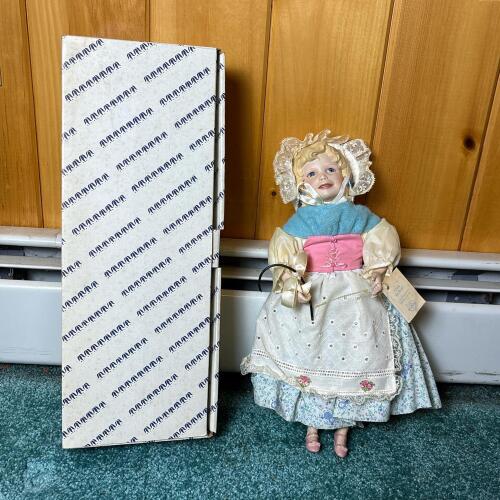 Knowles Little Bo Peep Porcelain Doll with Box